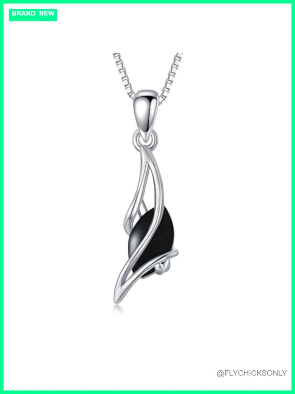 925 Sterling Silver Necklace Oval Onyx Pendant Fine Jewelry Gift for Women